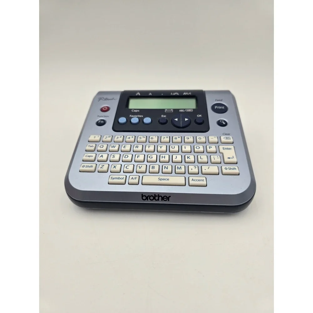 Brother P-touch PT-1280 Label Maker Silver Black with AC Adapter and Tape TZe